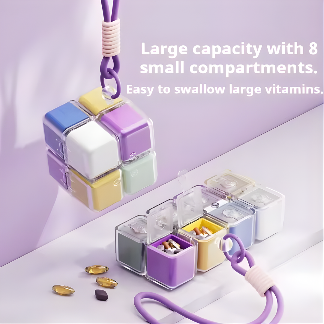 Magnetic Cube Pill Organizer