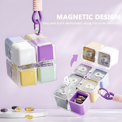 Magnetic Cube Pill Organizer
