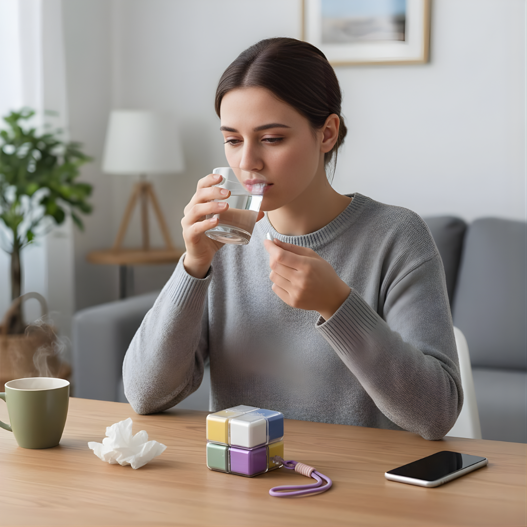 Magnetic Cube Pill Organizer